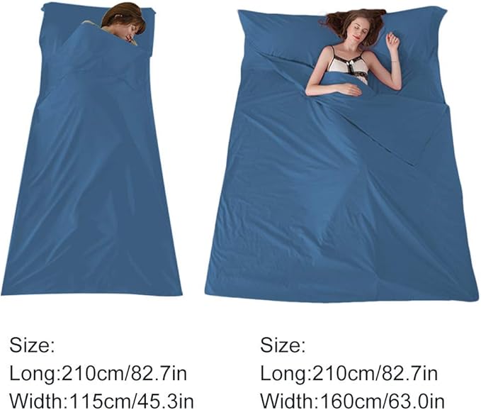 Sleeping Bag Liner Camping Sheets Travel Sheets for Hotel Lightweight Hotel Sheet Compact Sleep Bag Sack Breathable Travel Sleeping Bag for Hotels Camping Youth Picnic Adult Compact Sacks