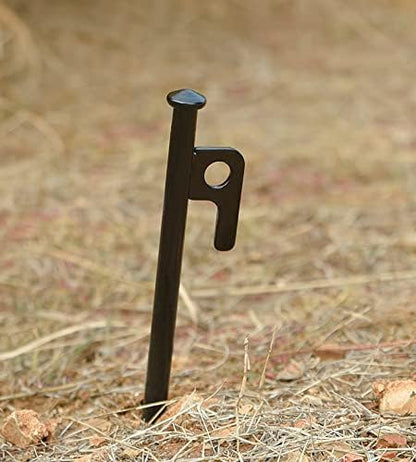 EXTRA STRONG Tent Stakes 12 Pack - 10inch Heavy Duty Tent Stakes with Carrying Pouch for Hard Ground Sandy Gravel Outdoor Travelling Hiking Camping