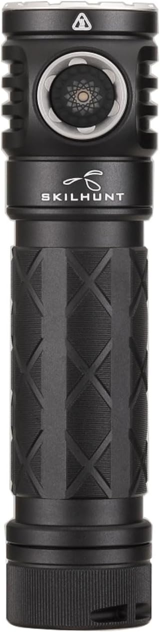 EC200S-RED 2100 lumens White and Red beam USB-C Rechargeable Powerful EDC flashlight - Lightweight, Compact Mini Pocket light Camping Hiking Running Waterproof Outdoor (Cool White 6500K, Black)
