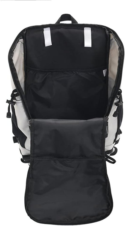 Bseash 40L Waterproof Hiking Camping Backpack with Rain Cover, Outdoor Sport Travel Daypack Rucksack for Skiing Cycling (Gray)
