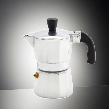 IMUSA USA B120-41V Aluminum Espresso Stovetop Coffeemaker 1-cup, Silver
