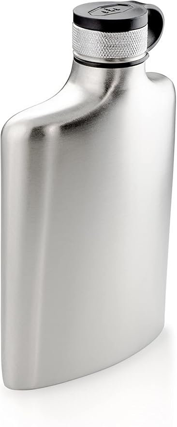 GSI Outdoors, Glacier Stainless 8 Fl. Oz. Hip Flask, Superior Backcountry Cookware Since 1985, Stainless
