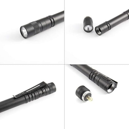 10 Pcs Led Medical Penlight, 1000 Lumen penlight EDC XPE Q5 Black Nurse Doctor Flashlight with Clip Penlight