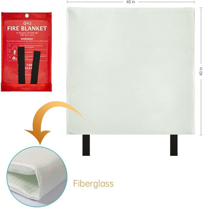 Fire Blanket,Emergency Fire Blanket for Home and Kitchen， Fiberglass Fire Extinguisher Blanket for Camping, Cars, 0ffices, Warehouses, Schools,Grill, Fireplaces (4)