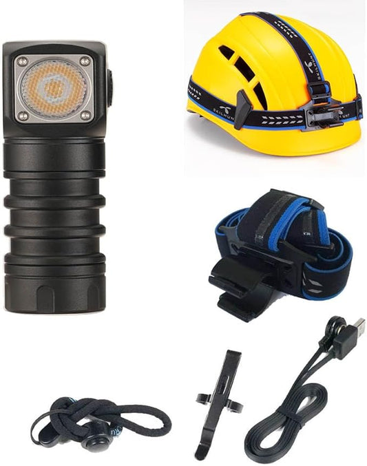 SKILHUNT Headlamp Flashlight -1000 Lumen, FloodLight H04 RC Mini Hi CRI, Compact EDC Waterproof LED Headlight for Outdoor Camping Tactical Emergency Hands-Free (H04 RC Mini High CRI + Battery)