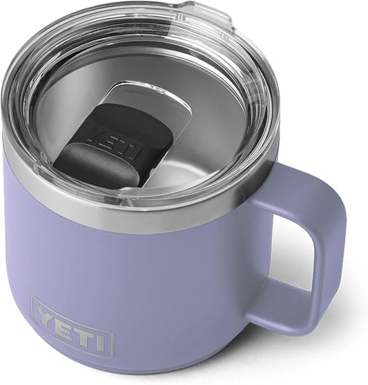 YETI Rambler 14 oz Stackable Mug, Vacuum Insulated, Stainless Steel with MagSlider Lid, Cosmic Lilac