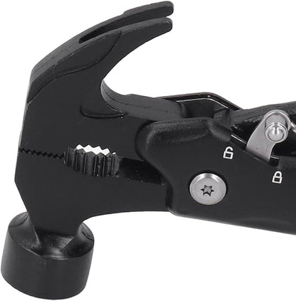 Hammer Multitool, 9 in 1 Mini Portable Survival Tool with Hammer Nailing Device, Pliers, Knife, Saw, Cross Screwdriver for Camping, Hiking, Gifts for Dad and Boyfriend
