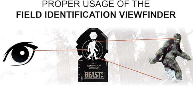 BEAST (Bigfoot Expedition and Survival Tool) Multi-Tool & Bottle Opener, Bigfoot gift for fans of Sasquatch, Yeti, Camping, Hiking - With Screwdriver, Wrench, Carabiner, Box Opener (BEAST 2.0 & BRUTE)