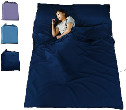 Sleeping Bag Liner Portable Travel Camping Sheets Lightweight and Compact Sleeping Sack Sheets for Adults Comfortable Liners for Traveling Hotel Camping Picnic Hostels Backpacking