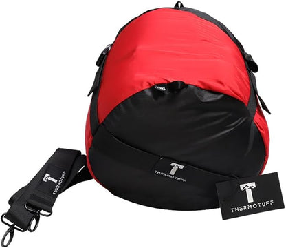 Thermotuff Wearable Sleeping Bag with Dual Hoodie, Zippered Arm Holes, Pockets & Adjustable Drawstring - Ideal for Camping, Cold Weather Hiking, and Stadium Sak Blanket