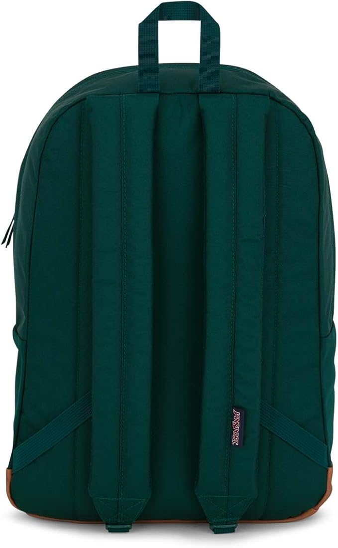 JanSport Cortlandt Laptop Backpack, Deep Juniper, 15” Laptop Sleeve-Synthetic Leather Shoulder Computer Bag with Large Compartment, Padded Straps- Rucksack for Men, Women