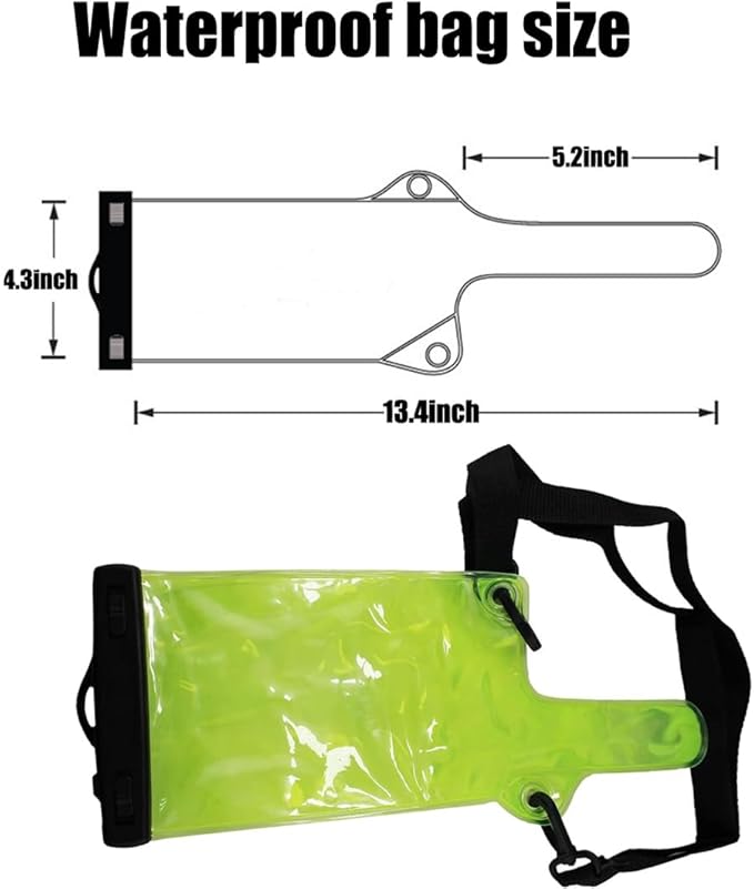 4Pcs Universal Two Way Radio Waterproof Case Bag Portable Walkie Talkie Rainproof Pouch with Adjustable Strap Compatible for Motorola Kenwood Midland UV-3R UV-5R PX-888 Walkie Talkie Radio (Green)
