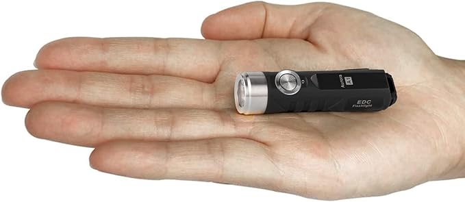 RovyVon A1 Gen 4 Rechargeable EDC Flashlight 650 Lumens Super Bright Outdoor Mini Keychain Flashlights for Everyday Carry, Camping (Black)