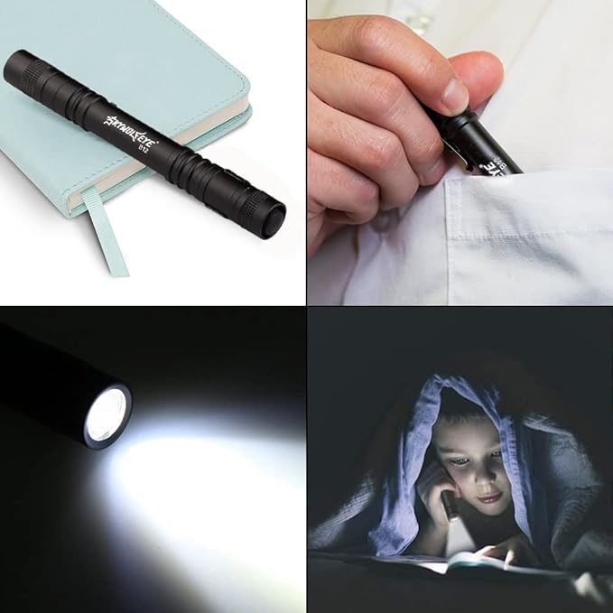 Pen Light, LED Pocket Pen Flashlight, 5 Pcs Small Mini Flashlight with Clip, 3 Modes for Camping, Outdoor, Emergency