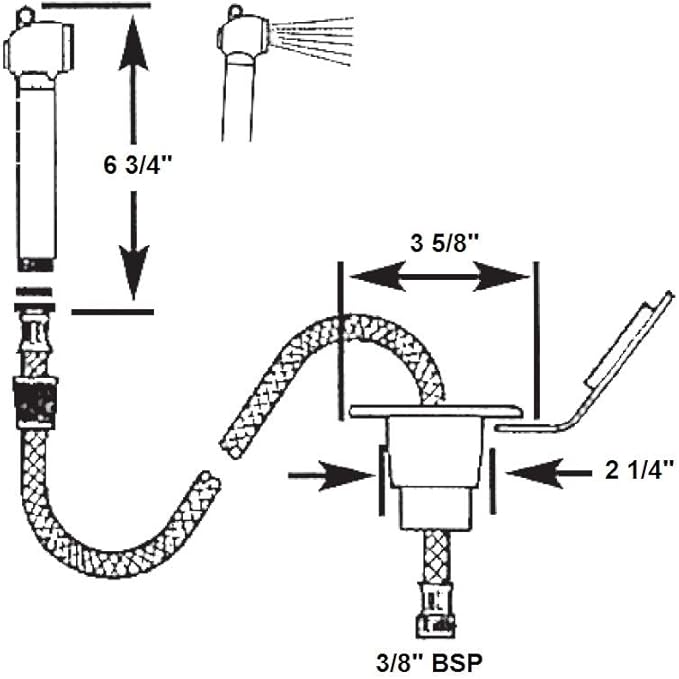 Scandvik Recessed Transom Shower w/6' Hose - White
