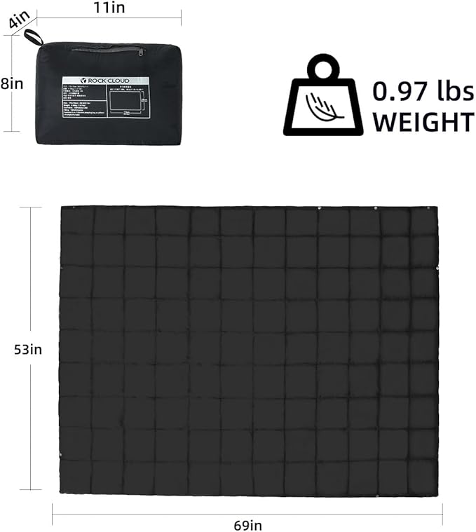 ROCK CLOUD Packable Camping Blanket Ultralight Outdoor Blankets Stadium for Hiking Camp Travel Outside Sports S