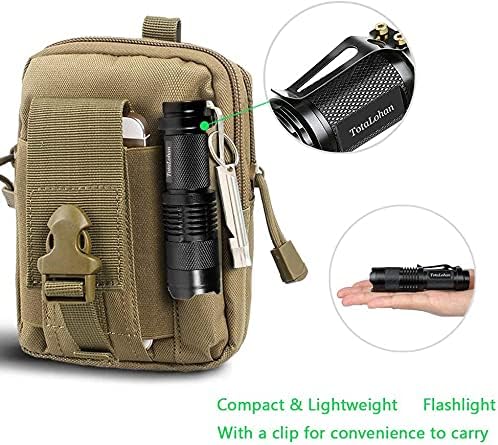 Red Light Flashlight,Single Mode Zoomable Red Flashlight Torch with Clip, Red LED Flashlight for Hunting,Astronomy Observation, Night Vision,Climbing,3-Pack