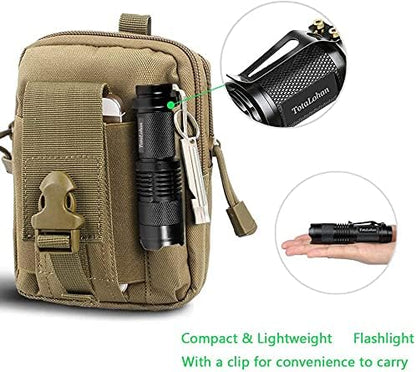 Red Light Flashlight,Single Mode Zoomable Red Flashlight Torch with Clip, Red LED Flashlight for Hunting,Astronomy Observation, Night Vision,Climbing,3-Pack
