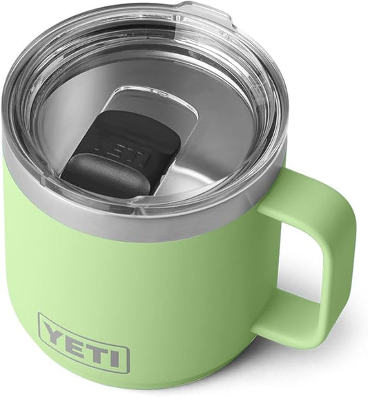 YETI Rambler 14 oz Stackable Mug, Vacuum Insulated, Stainless Steel with MagSlider Lid, Key Lime