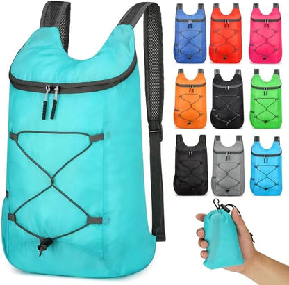 16L Hiking-Daypack Lightweight-Foldable Travel-Backpack Water-Resistant Camping Outdoor Packable Easy Carry-on Bag (Lake Blue)