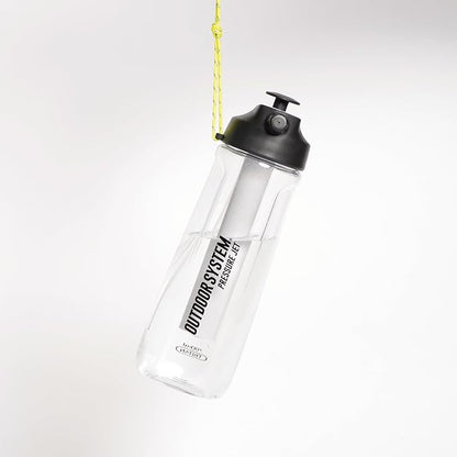 Outdoor System Pressure Jet Spray Bottle 700 ML Black Versatile Bottle Sprayer: w/Jet, Shower or Mist Settings, Portable, Hand Body Wash, Heat or Tanning Face Mister, Beach, Gym, Camping, Boating
