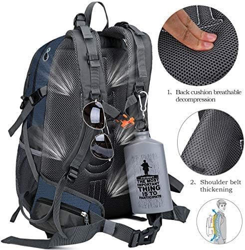 40L Waterproof Lightweight Hiking,Camping,Travel Backpack for Men Women