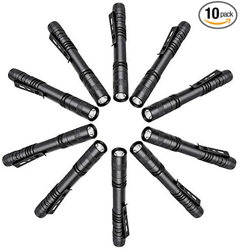 Pen Flashlight,10PCS Led Pen Light Flashlights with Clip,500 Lumen Mini Flashlight Medical Penlight