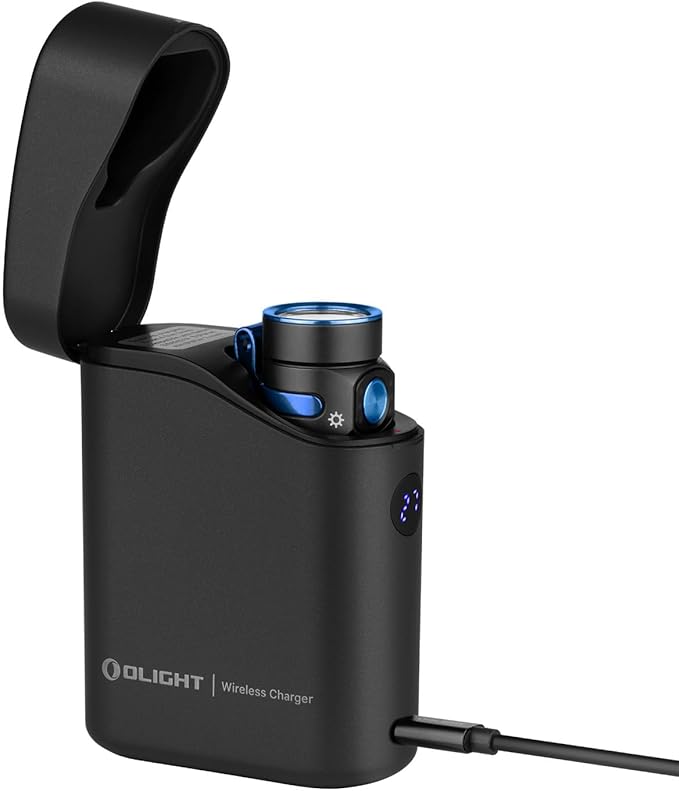 OLIGHT Baton4 Premium Edition EDC Flashlights 1300 Lumens with Type-C Charging Box, Powered by Rechargeable Battery, Small Bright Flashlight IPX8 Waterproof for Camping, Emergencies, Outdoors (Black)