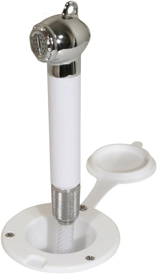Scandvik Recessed Transom Shower w/6' Hose - White