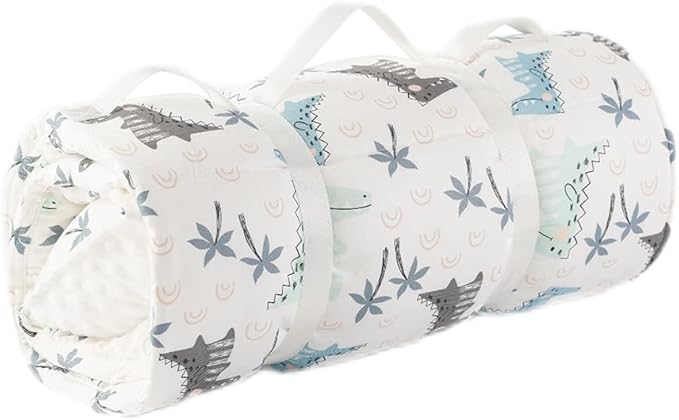 Bunnikins & Clover Toddler Nap Mat with Removable Pillow, Nap Mats for Preschool, Easy Clean Toddler Nap Pad for Kindergarten, Kids Sleeping Bag for Travel Camping