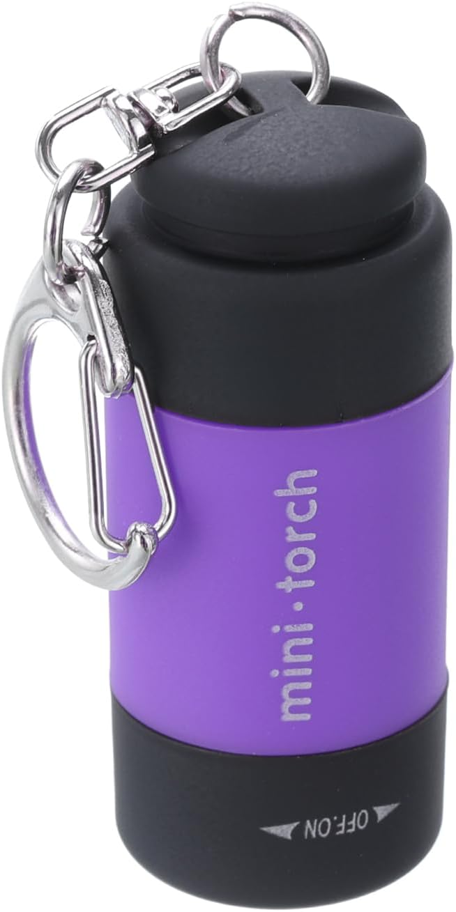 PATIKIL Mini Keychain Flashlight, Pocket LED Flashlight Portable Torch USB Rechargeable for Outdoor Camping Party, Purple