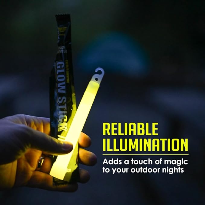 EVERLIT Survival Brand 12 Pack Glow Sticks, 6 Inches Emergency Light Sticks for First Aid Kit, Camping, Hiking, Outdoor, Disasters, Emergencies up to 12 Hours Duration