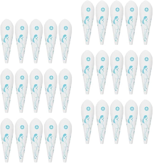 Ciieeo Portable Toilet 30Pcs Disposable Female Urination Device Paper Pee Funnel Women Portable Female Urinal Funnel Standing Pee for Pregnant Wounded Travel Camping Outdoor Activities Go Girl