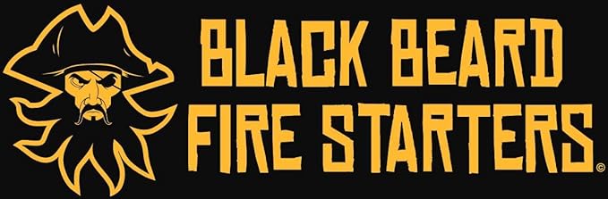 Black Beard Fire Starter Rope (1 Rope) | 100% Weatherproof Fire Starter for Campfires | Can Light 50+ Fires with Over 4.5 Hour Burn Time | Infinite Shelf Life for Emergency Survival Kits | Made in USA