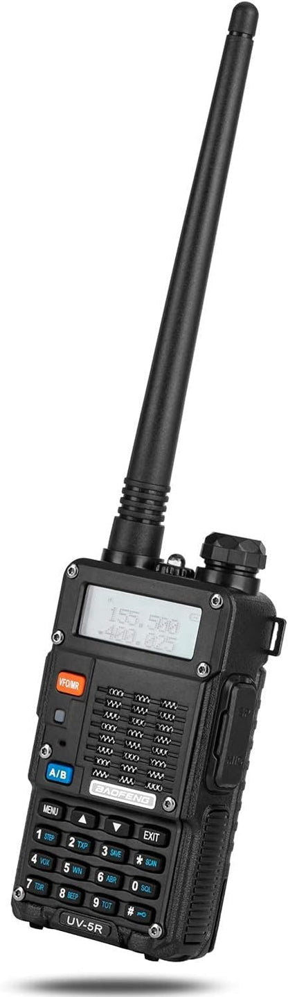 BaoFeng UV-5R 8-Watt (3rd Gen) Handheld Ham Radio with 2 Rechargeable Battery, Dual-Band 2-Way Radio Handheld Walkie Talkies Complete Set with Earpiece and Programming Cable (Pack 1)