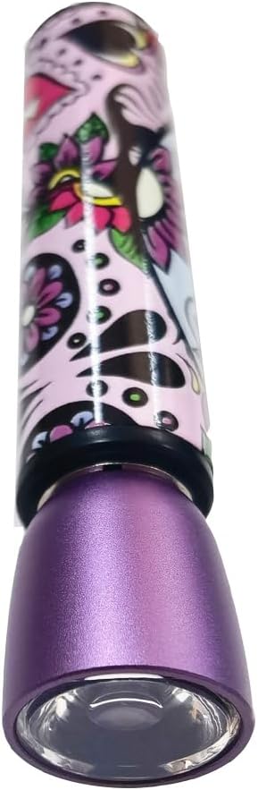 Portable LED Flashlight Battery,Rechargeable Flash Light, for Emergency, Outdoor, Camping, Hiking (Purple)