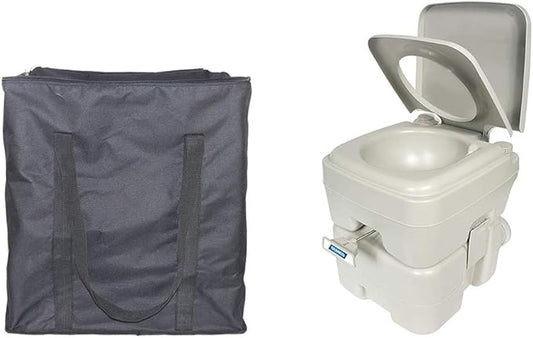 Portable Toilet Storage Bag,Standard 5.3 Gallons Portable Toilet Carrying Case,Heavy Duty Oxford RV Toilet Protector Cover,Great Accessories For Transporting And ProtectYour Camping Toilet, RV Toilet