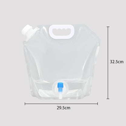 Collapsible Water Bag,Large Capacity BPA-Free Travel Water Bladder,Lightweight Durable Emergency Water Storage, Portable Folding Water Bladder for Cycling Backpacking Picnic Camping Barbecue