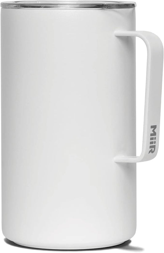 MiiR, Camp Cup, Vacuum Insulated, Stainless Steel with Slide Lid, BPA Free, White, 20 Fluid Ounces