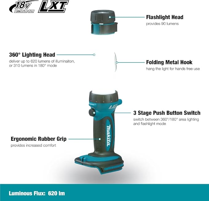 Makita DML806 18V LXT Lithium-Ion Cordless L.E.D. Lantern/Flashlight Tool