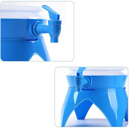 Collapsible and Foldable Water Storage Container with Spigot, 9.5-Liter/2.5-Gallon, for Camping, Hiking and Outdoor Activities