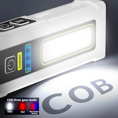WINDFIRE Small Flashlight USB Rechargeable LED Work Light Super Bright, with COB SideLight 7 Modes Mini Magnetic Flashlights, for Car Repair Fishing Camping Reading Dog Walking