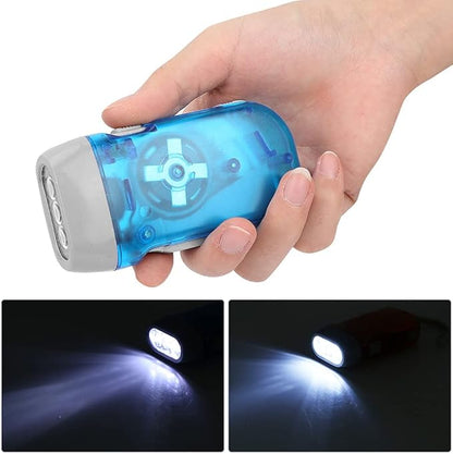 LED Torch Emergency Flashlight Lamp,Hand Crank Flashlight, Outdoor Mini Manual Hand Crank Torch for Camping Home Car Emergency Survival Gear Self Powered Charging Torch Dynamo, Flashlight Hand C