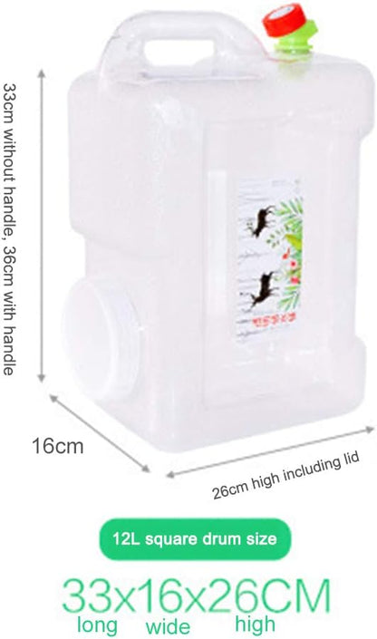 Water Storage Containers, Camping Water Container, Portable Water Tank with Faucet Camping Bucket with Tap Water Jug with Spigot BPA Free Emergency Water Storage for Outdoor Camping Hiking