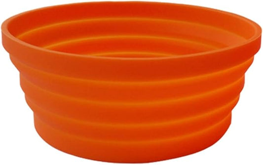 Silicone Expandable Collapsible Bowl for Travel Camping Hiking (Orange(S))