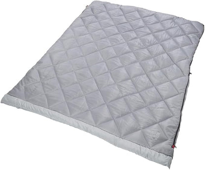 Coleman 45°F Double Sleeping Bag, Queen Size XL Tandem Sleep Sack with Big & Tall Design, Zips Apart into 2 Sleeping Bags, Machine Washable