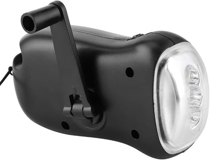Super Bright Tactical Flashlight, Hand Crank Solar Powered Rechargeable Led Flashlight Portable Spotlight Mini Emergency Flashlight for Camping Hiking Field Survival Gear Power Outages