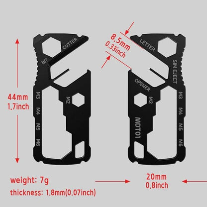 MDT001 Multitool 15 In 1 Tiny Pocket Camping Gear Multifunction Multi Tool Card Wallet Keychain Bottle Opener SIM Card Ejector Removal