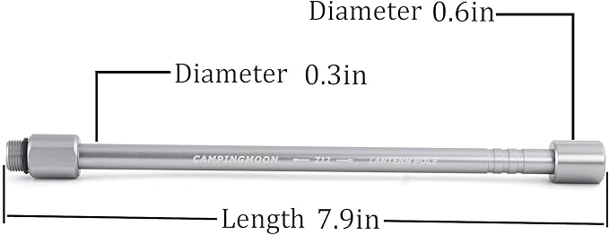 Campingmoon Camping Gas Lanterns Extension Tube, Butane Gas Torch Gas Lamp Extender Pole, Gas Tank Converter Extension Rod