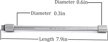 Campingmoon Camping Gas Lanterns Extension Tube, Butane Gas Torch Gas Lamp Extender Pole, Gas Tank Converter Extension Rod